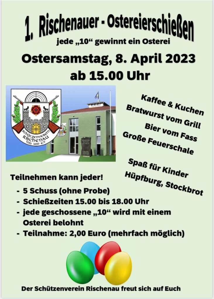 Ostereierschießen in Rischenau am 08.04.2023 ab 15:00 Uhr