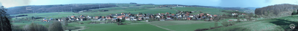 Panoramablick auf Wörderfeld